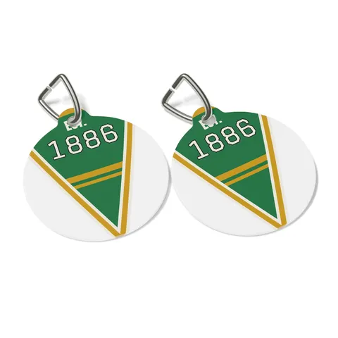 Kentucky State 1886 Green & Gold Pet Tag — other view