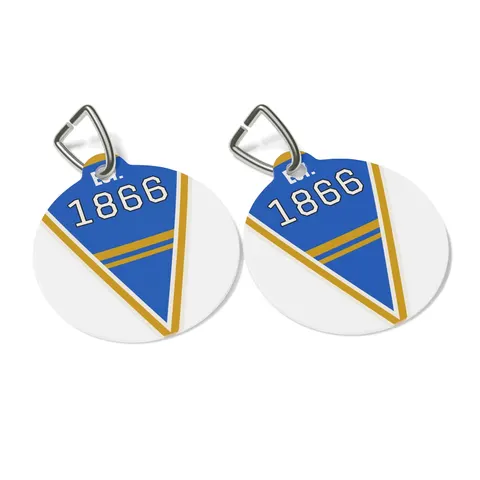Lincoln (MO) 1866 Blue & Gold Pet Tag — other view