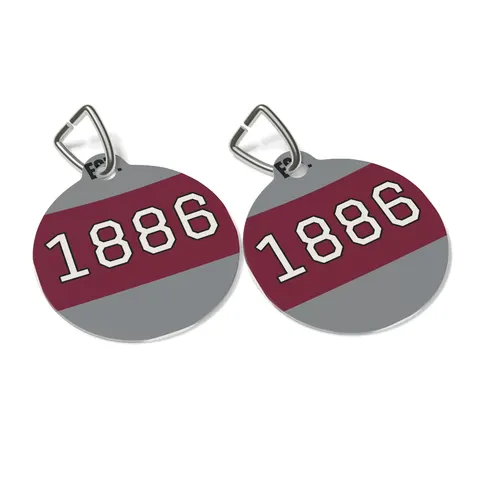 UMES 1886 Maroon & Grey Pet Tag — other view