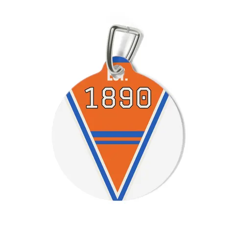 Savannah State 1890 Orange & Blue Pet Tag — back view