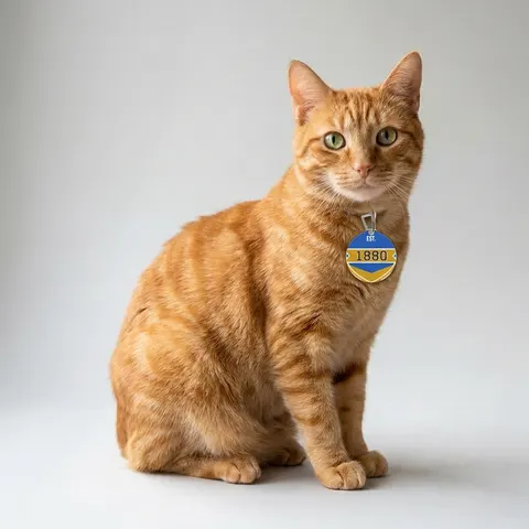 Southern 1880 Blue & Gold Block Pet Tag
