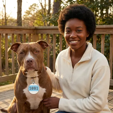 Spelman 1881 Sky Blue Elegance Pet Tag