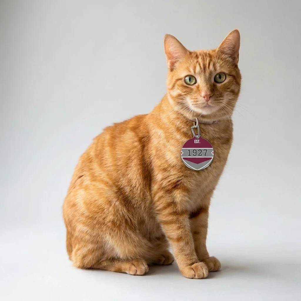 Texas Southern 1927 Maroon & Grey Pet Tag — lifestyle view