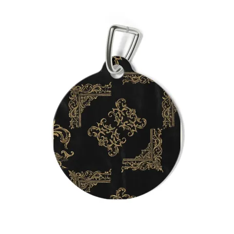 Trap Renaissance Gold Frame Pet Tag — back view