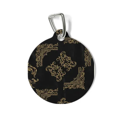 Trap Renaissance Gold Frame Pet Tag — front view