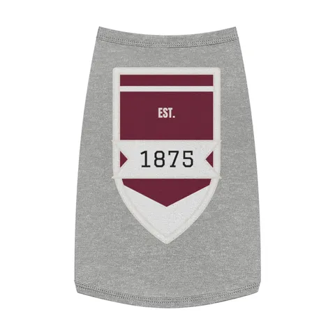 Alabama A&M 1875 Maroon & White Pet Tank Top — front view
