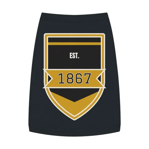 Alabama State 1867 Black & Gold Pet Tank Top — front view