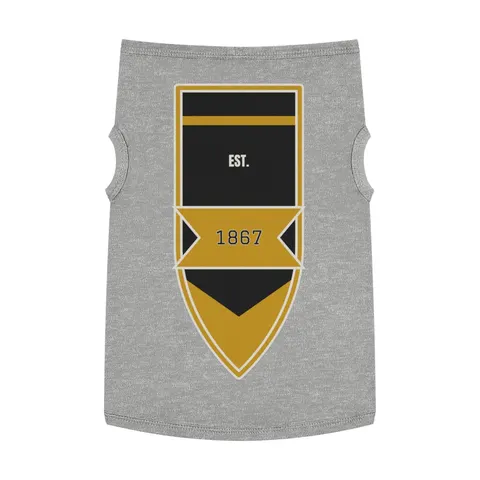 Alabama State 1867 Black & Gold Pet Tank Top — front view