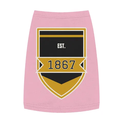 Alabama State 1867 Black & Gold Pet Tank Top — front view