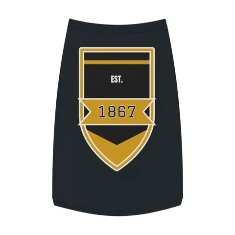 Alabama State 1867 Black & Gold Pet Tank Top — front view