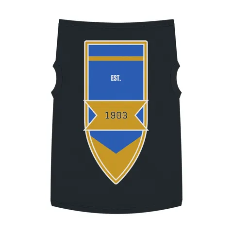 Albany State 1903 Blue & Gold Sunburst Pet Tank Top — front view