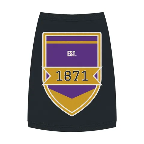 Alcorn 1871 Purple & Gold Academic Pet Tank Top — front view