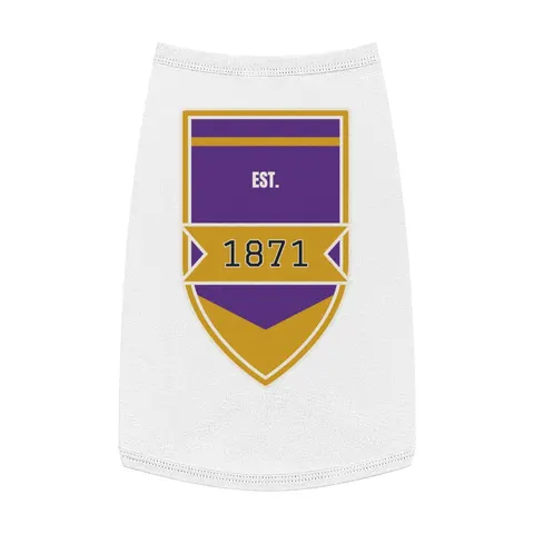 Alcorn 1871 Purple & Gold Academic Pet Tank Top — front view