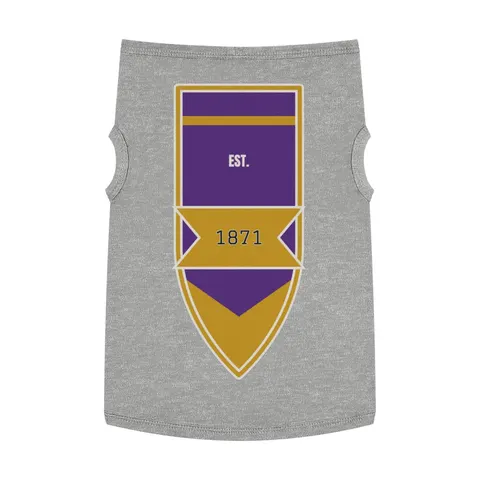 Alcorn 1871 Purple & Gold Academic Pet Tank Top — front view