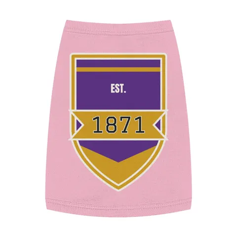 Alcorn 1871 Purple & Gold Academic Pet Tank Top — front view