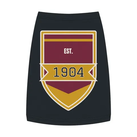 Bethune-Cookman 1904 Maroon & Gold Pet Tank Top — front view