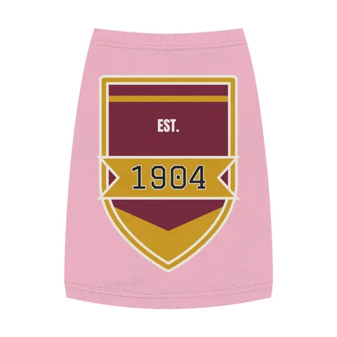 Bethune-Cookman 1904 Maroon & Gold Pet Tank Top — front view