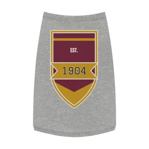 Bethune-Cookman 1904 Maroon & Gold Pet Tank Top — front view