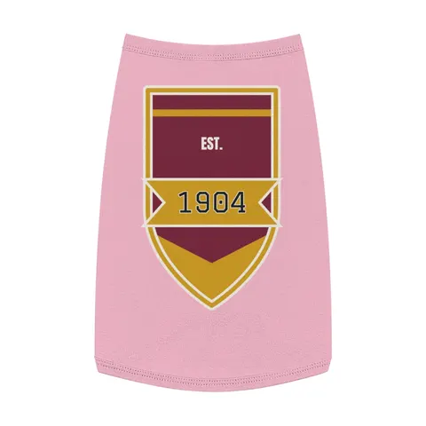 Bethune-Cookman 1904 Maroon & Gold Pet Tank Top — front view