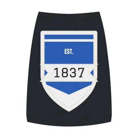 Cheyney 1837 Blue & White Pet Tank Top — front view