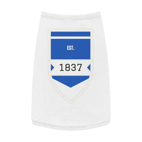 Cheyney 1837 Blue & White Pet Tank Top — front view