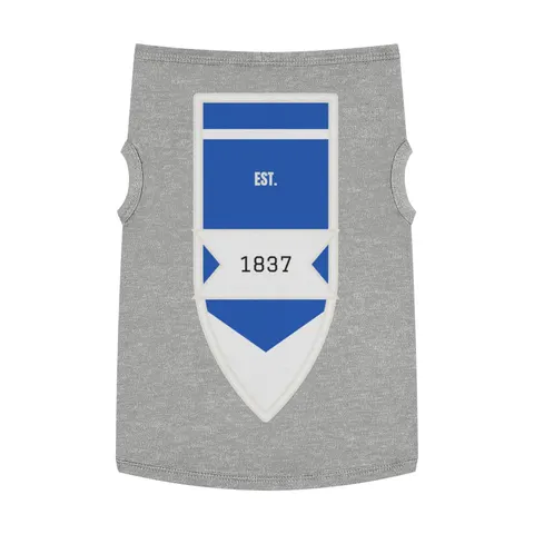 Cheyney 1837 Blue & White Pet Tank Top — front view