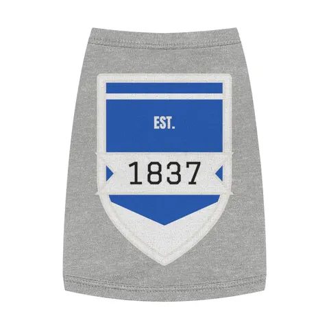 Cheyney 1837 Blue & White Pet Tank Top — front view