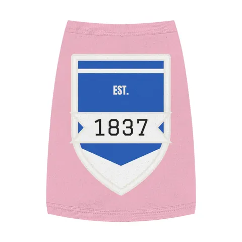 Cheyney 1837 Blue & White Pet Tank Top — front view