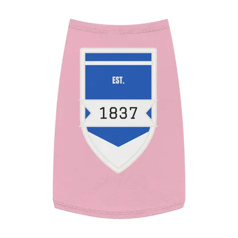 Cheyney 1837 Blue & White Pet Tank Top — front view