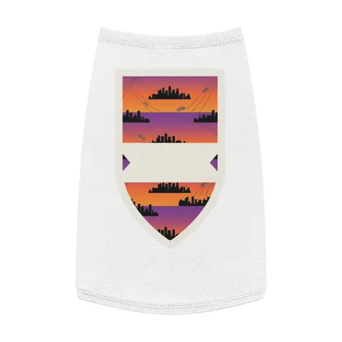 Atlanta Skyline Sunset Silhouette Pet Tank Top — front view