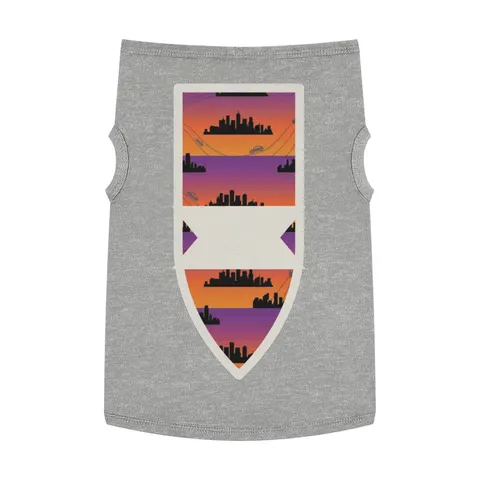 Atlanta Skyline Sunset Silhouette Pet Tank Top — front view