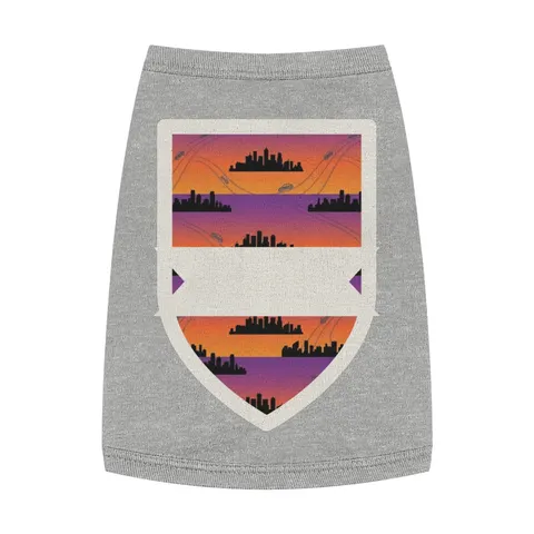 Atlanta Skyline Sunset Silhouette Pet Tank Top — front view