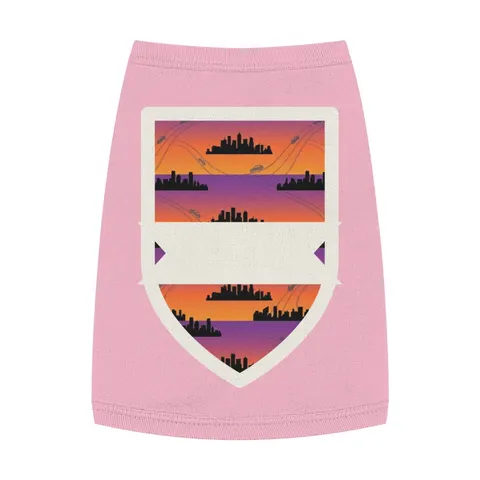 Atlanta Skyline Sunset Silhouette Pet Tank Top — front view