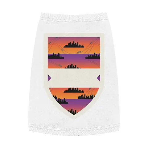 Atlanta Skyline Sunset Silhouette Pet Tank Top — front view
