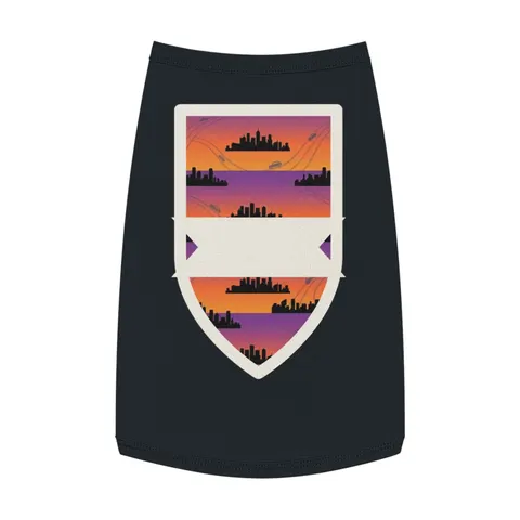 Atlanta Skyline Sunset Silhouette Pet Tank Top — front view