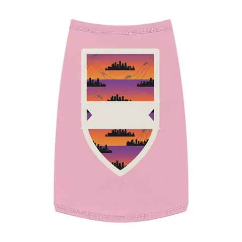 Atlanta Skyline Sunset Silhouette Pet Tank Top — front view