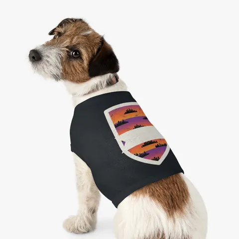 Atlanta Skyline Sunset Silhouette Pet Tank Top — other view