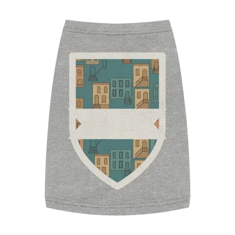 Baltimore Rowhouse Stoops Pet Tank Top — front view