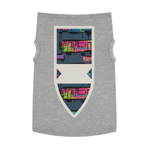 The Bronx Graffiti Train Panels Pet Tank Top — front view