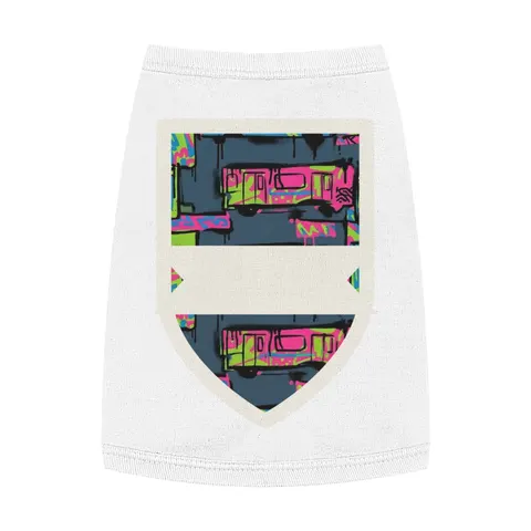 The Bronx Graffiti Train Panels Pet Tank Top — front view