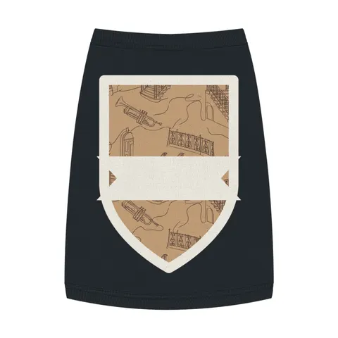 Harlem Brownstone Jazz Lines Pet Tank Top — front view