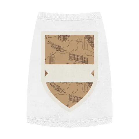 Harlem Brownstone Jazz Lines Pet Tank Top — front view