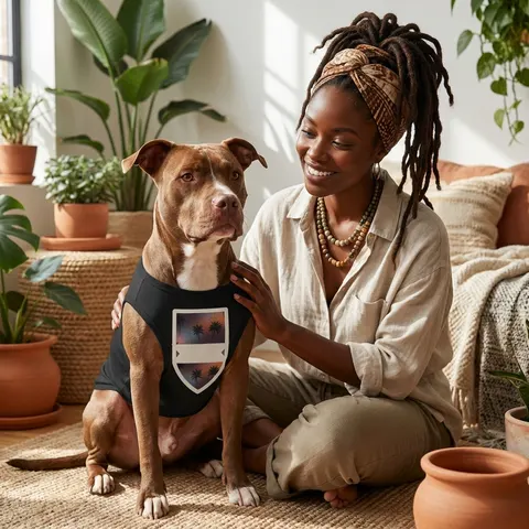Compton Palm Tree Shadows Pet Tank Top