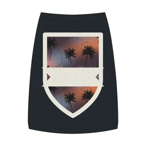 Compton Palm Tree Shadows Pet Tank Top — front view