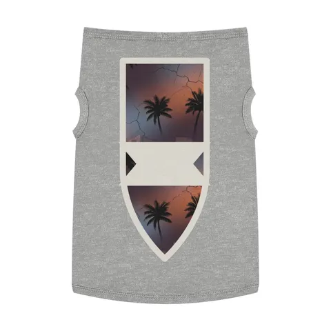 Compton Palm Tree Shadows Pet Tank Top — front view