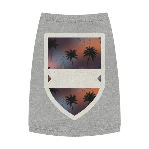 Compton Palm Tree Shadows Pet Tank Top — front view