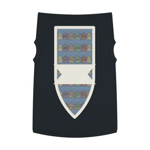 New Orleans 7th Ward Shotgun Houses Pet Tank Top — front view