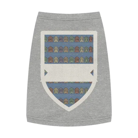 New Orleans 7th Ward Shotgun Houses Pet Tank Top — front view