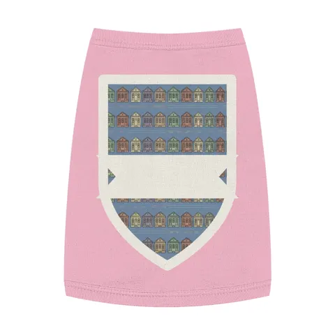 New Orleans 7th Ward Shotgun Houses Pet Tank Top — front view