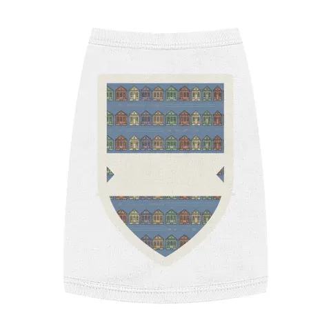 New Orleans 7th Ward Shotgun Houses Pet Tank Top — front view